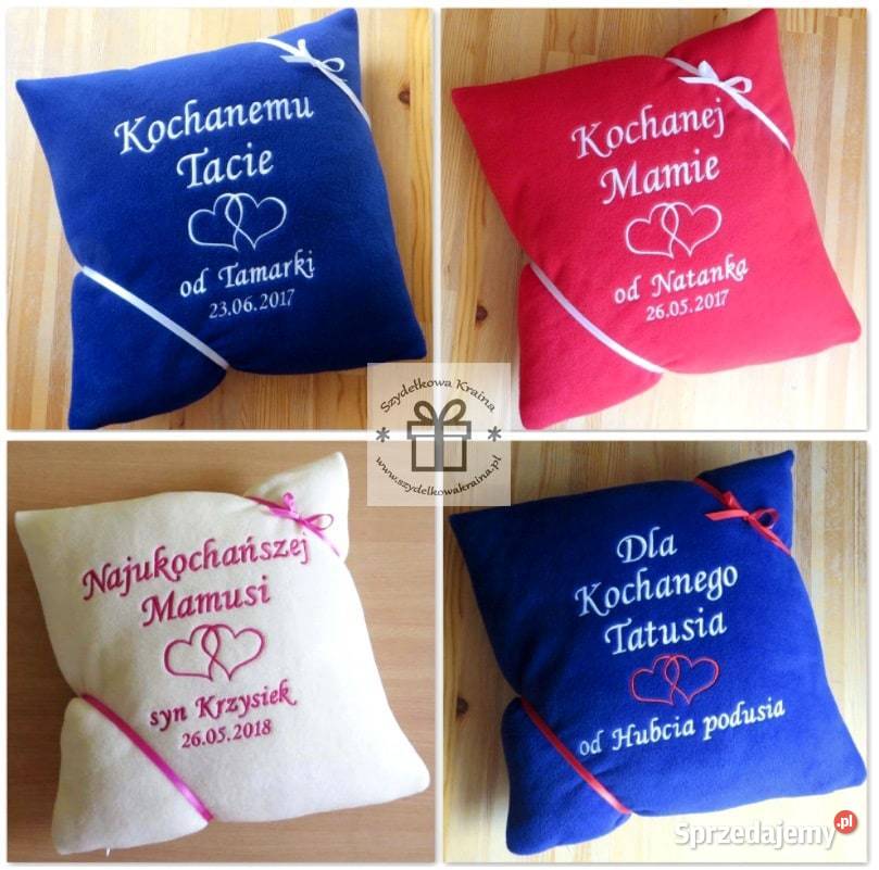 Prezent na DZIEŃ MATKI OJCA poduszka z dedykacją kujawsko-pomorskie Toruń