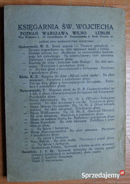 Feliks Nowowiejski Nowy śpiewnik polski 1924 Parczew