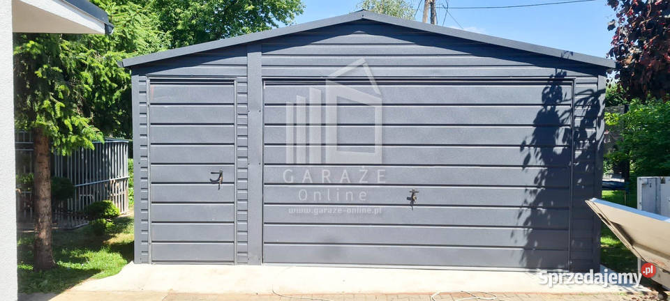 GARAŻ BLASZANY 4m x 5m Brama uchylna rynny 20m2 mazowieckie Nowy Dwór Mazowiecki