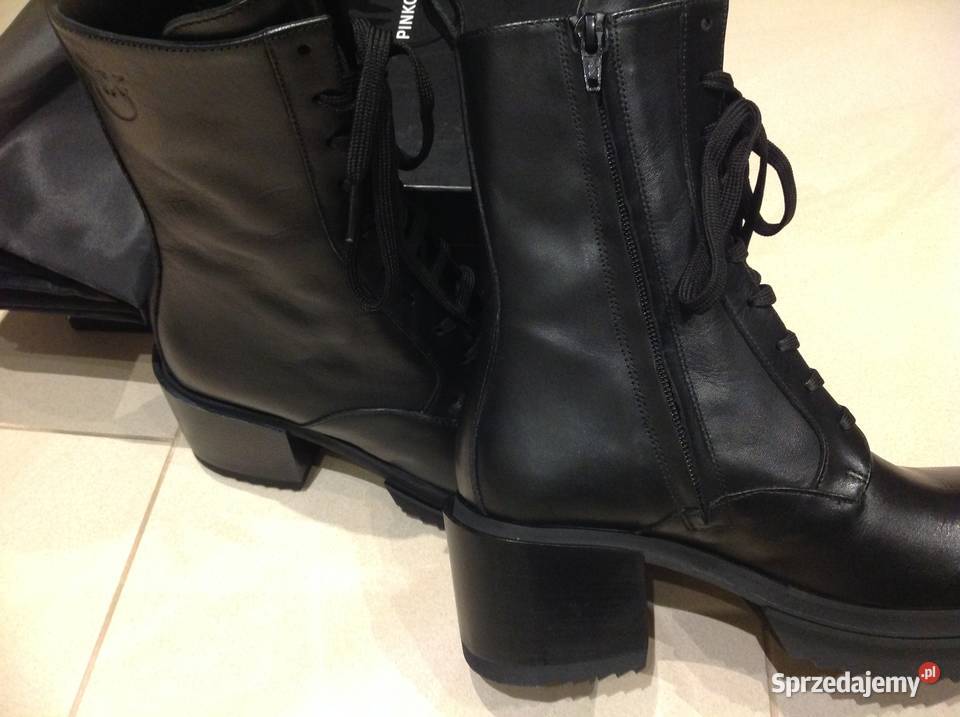Botki Skórzane Damskie PINKO 375 38 na Nowa Sól sprzedam