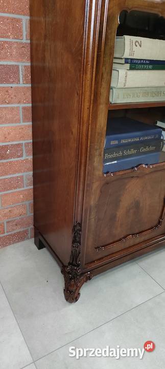 Piękna biblioteka witryna Ludwik Filip antyk Antyki Łagów