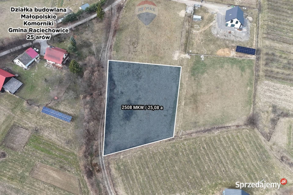 Działka 25a Komorniki Raciechowice małopolska 52m małopolskie