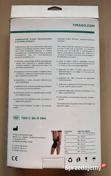 nowa stabilizator stawu kolanowego z szynami Sierosław