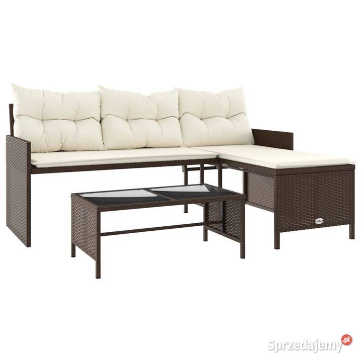 vidaXL Narożnik ogrodowy z poduszkami i Warszawa