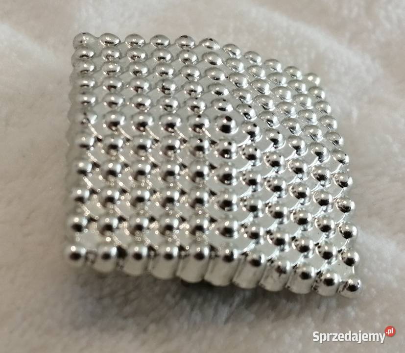 Przypinka broszka srebrny kwadrat 27x27 30 Czeladź
