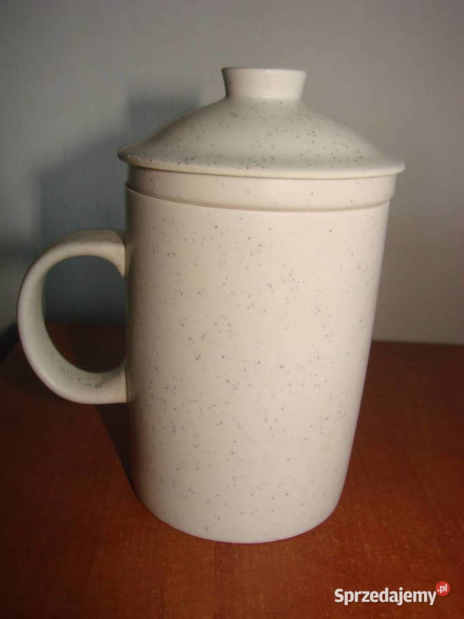 chiński porcelanowy kubek z zaparzaczem inny kolor