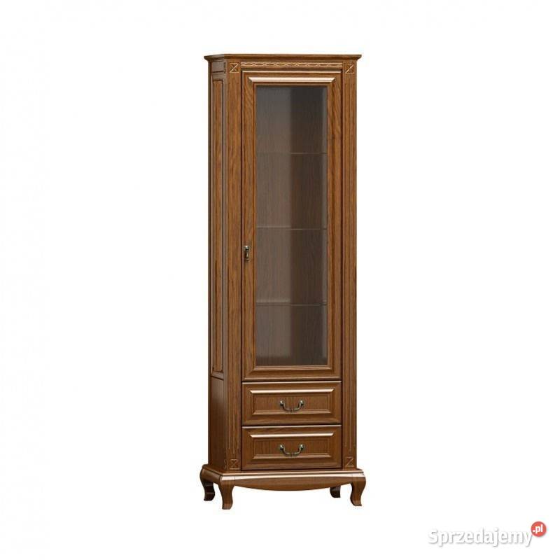 Witryna Kashmir ludwik fornir dębowy lite drewno Kredensy i witryny