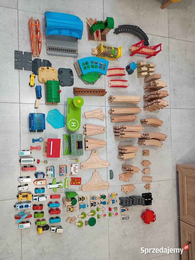 Klocki drewniane tory stacja kolejowe inne Otmice