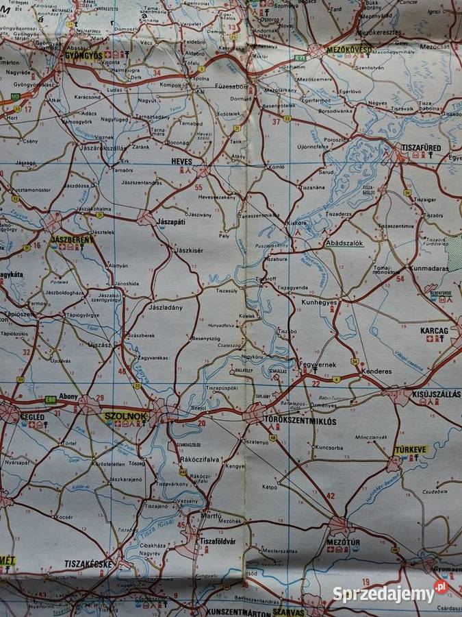 Węgry mapa samochodowo krajoznawcza 1500 000 Kraków sprzedam
