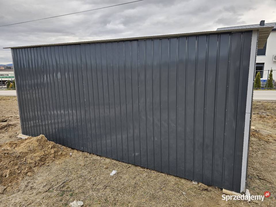 Garaż blaszany 3x5 czarny jednospadowy brama Kraków sprzedam
