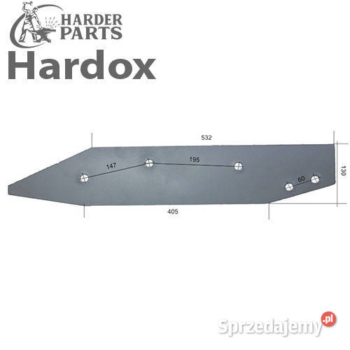 Płoza długa HARDOX 27360901P części do pługa Suwałki