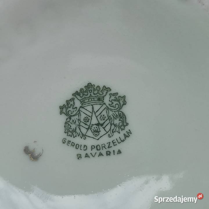 Gerold Porzellan Tettau Bavaria świecznik ecru Pabianice sprzedam