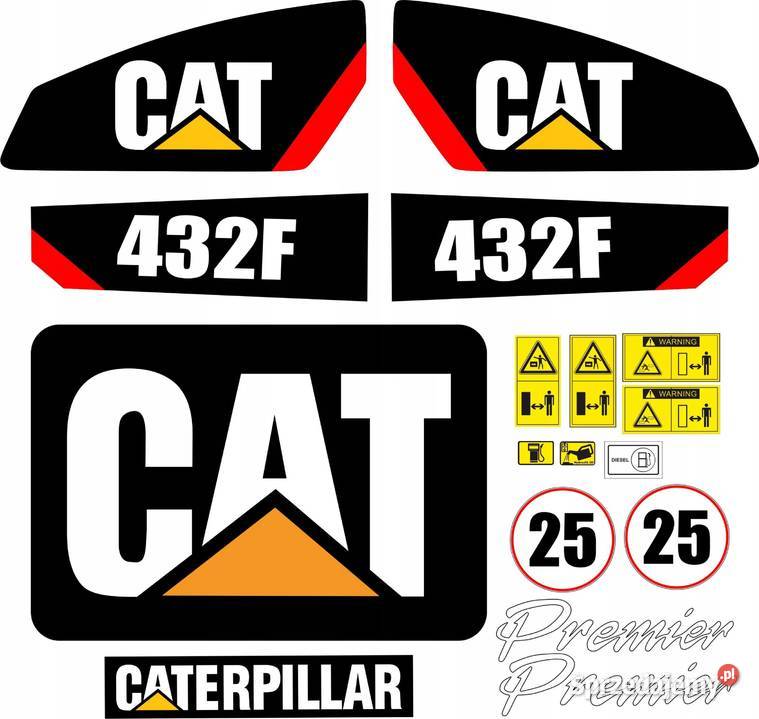 NAKLEJKI NA MASZYNĘ CAT 432F 434F kujawsko-pomorskie Nakło nad Notecią
