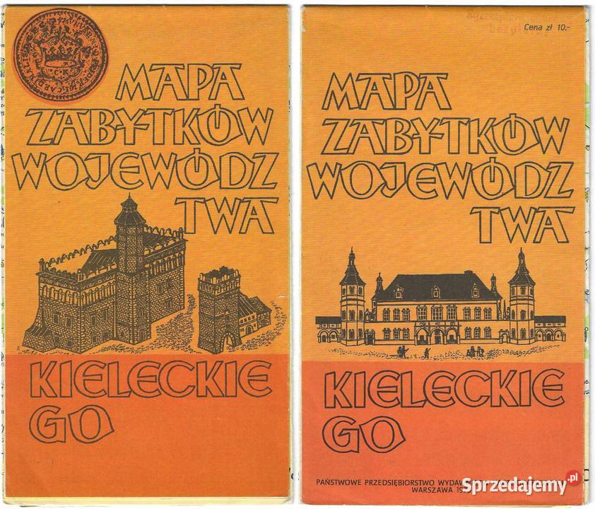 Mapa zabytków województwa kieleckiego wydanie II Warszawa