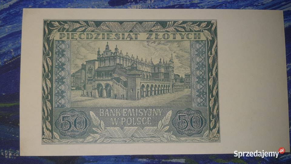 RZADKOŚĆ 50 złotych 1940 s D UNCUNC Numizmatyka Warszawa