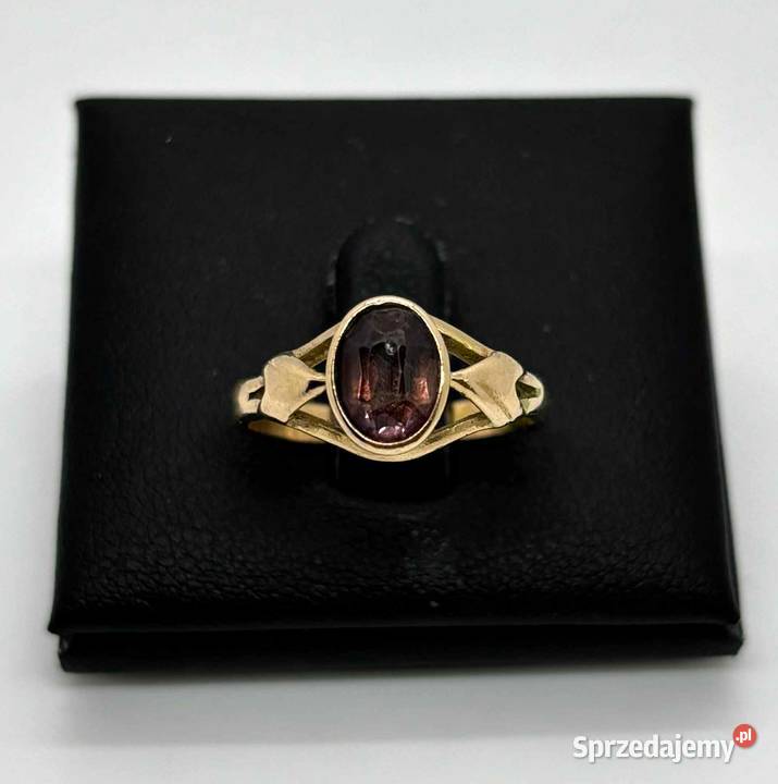 Złoty Pierścionek Brązowy Kamień pr 585 364g Elbląg