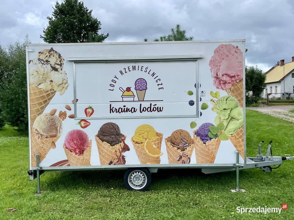 Przyczepa gastronomiczna do lodów mobilna Gastronomiczne pomorskie Sztutowo