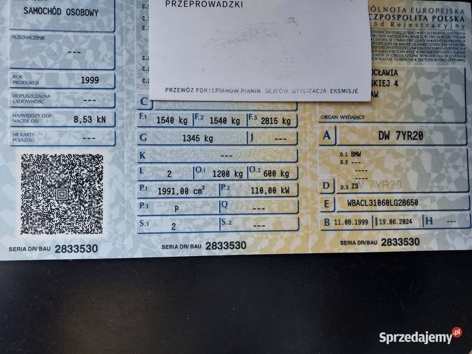BMW Z3 20 150 zarejestrowany OC do 052026 skórzana tapicerka Wrocław