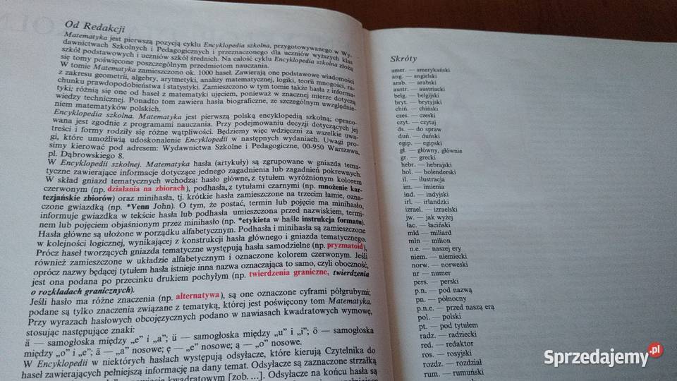 Matematyka Encyklopedia Szkolna Waliszewski