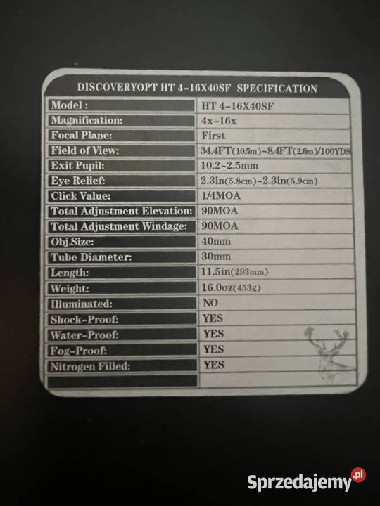 WEIHRAUCH HW 97K TUNING DISCOVERYOPT HT 416X40