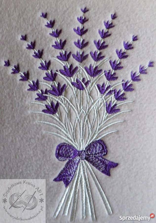 Poduszka z haftem LAWENDY styl prowansalski Toruń