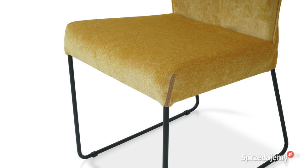 Krzesło Na płozach Czarny mat Tkanina Aqua Clean 58cm Katowice