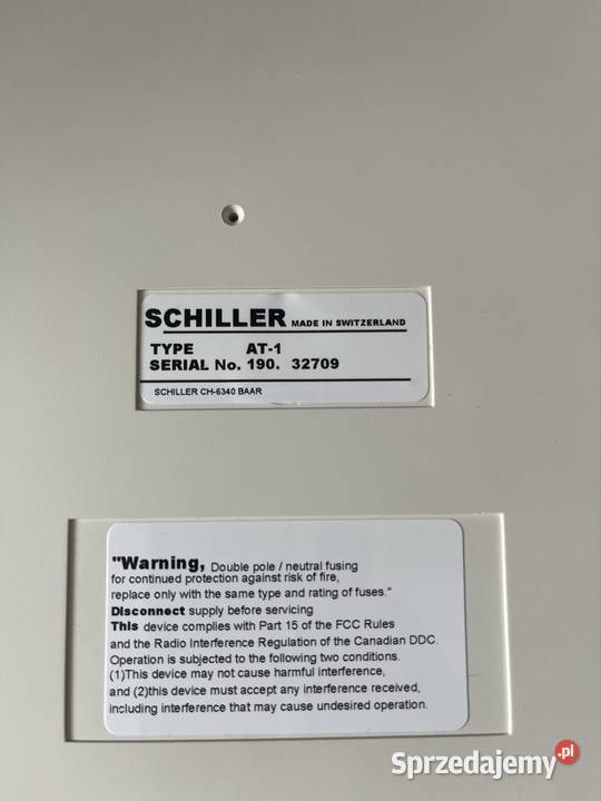 Aparat EKG Schiller At1 w aluminiowej walizce mazowieckie Serock