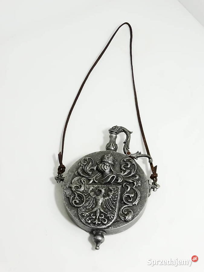 Metalowa ozdobna prochownica historyczny lubelskie Biłgoraj