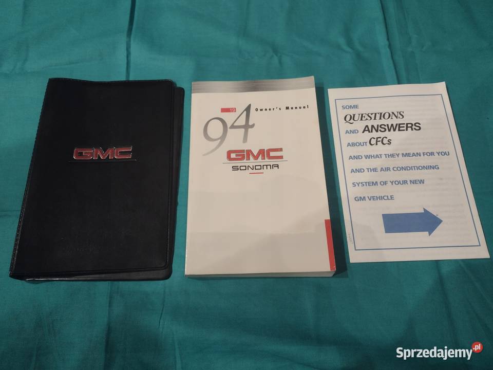 GMC SONOMA 1994 Instrukcja Obslugi książka Etui motoryzacja, transport łódzkie Łódź