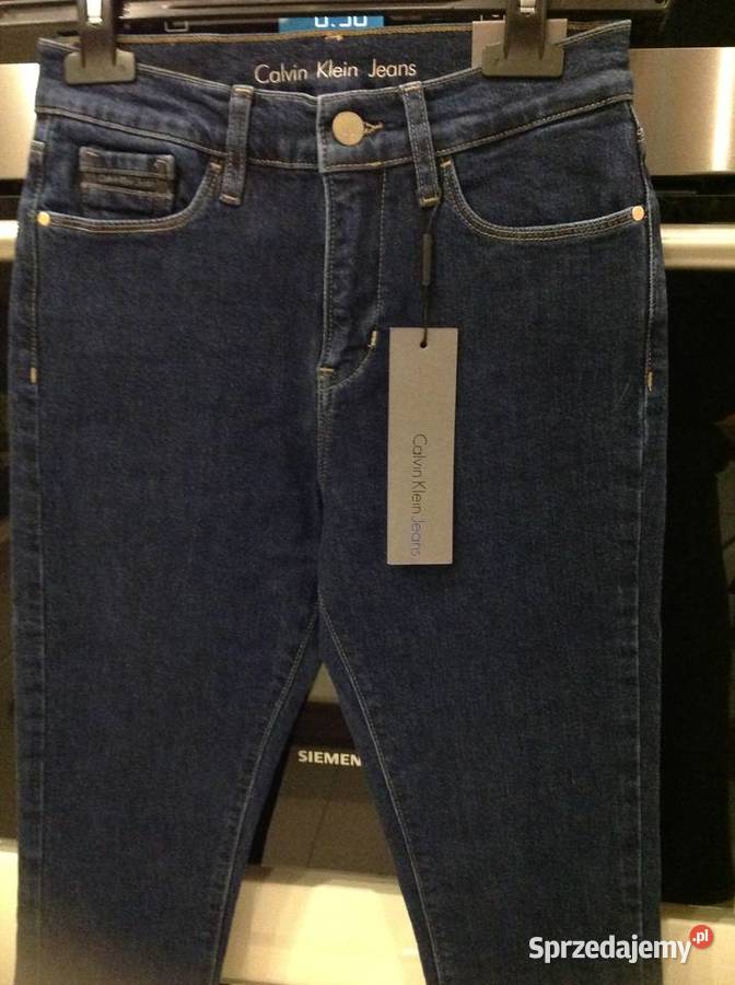Spodnie Jeans Damskie CALVIN KLEIN XXS Skinny niebieski Nowa Sól