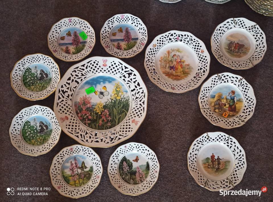 Talerz do powieszenia scena dworska Ażur pomorskie Gdańsk