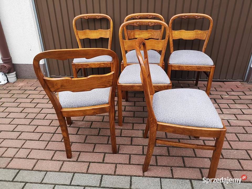 Krzesła ARTDECO Politura 6 Sztuk Stare Antyk sprzedam