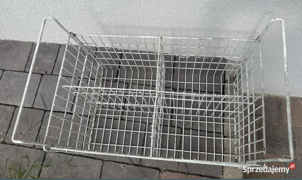 Kosz metalowy na butelki z lat PRLu Łódź