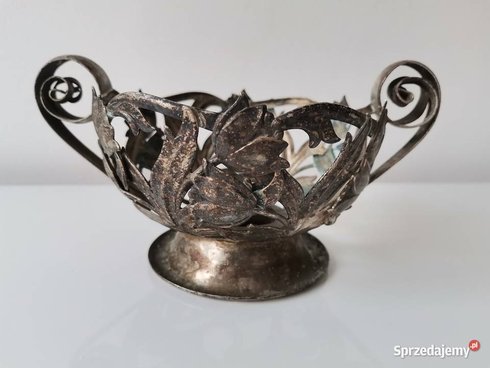 Stara posrebrzana cukierniczka cukiernica plater Antyki sprzedam