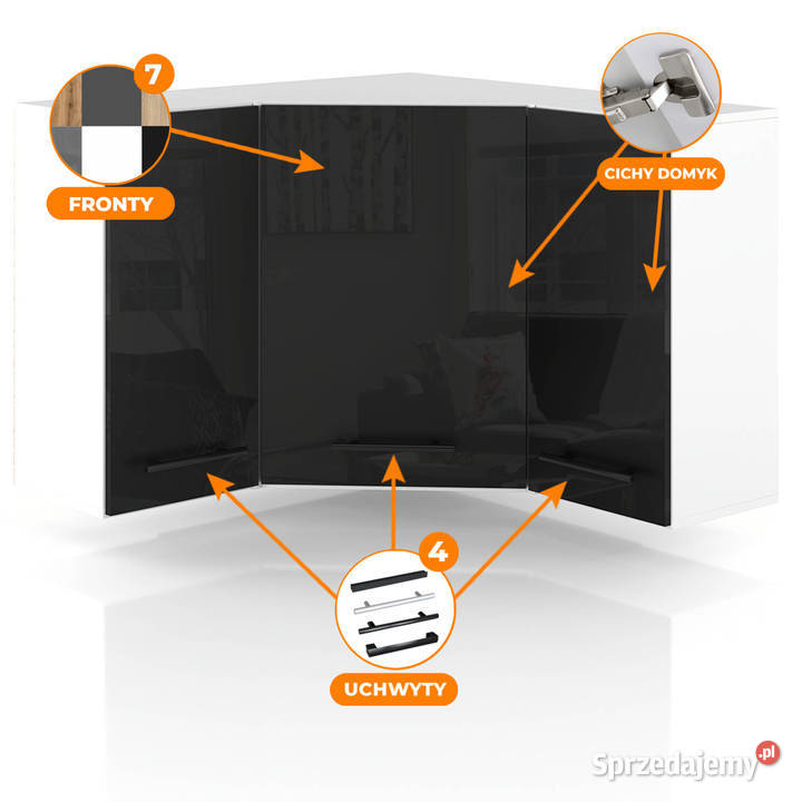 Szafka Kuchenna Wisząca Narożna Modułowa 90x90 32cm Elbląg