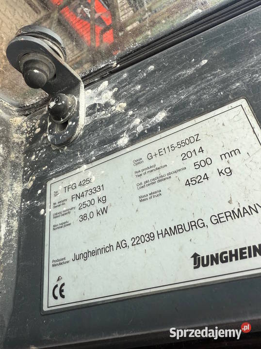 części wózek widłowy drzwi kabina JUNGHEINRICH Jungheinrich Działoszyn