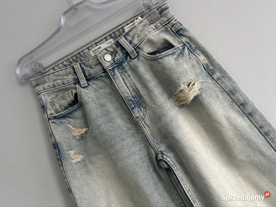 Jeansy szerokie nogawki XXS jeansy wide leg Długie Wyszków sprzedam