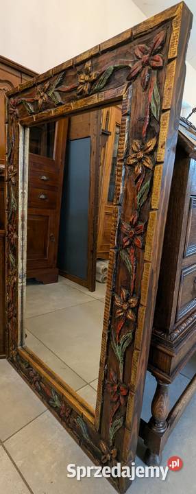piękne drewniane malowane lustrosklep Dąbrowa Dąbrowa Górnicza