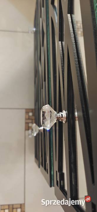 Komoda czarna ornamenty lustra nogi ażur GLAMOUR Nowy Sącz sprzedam