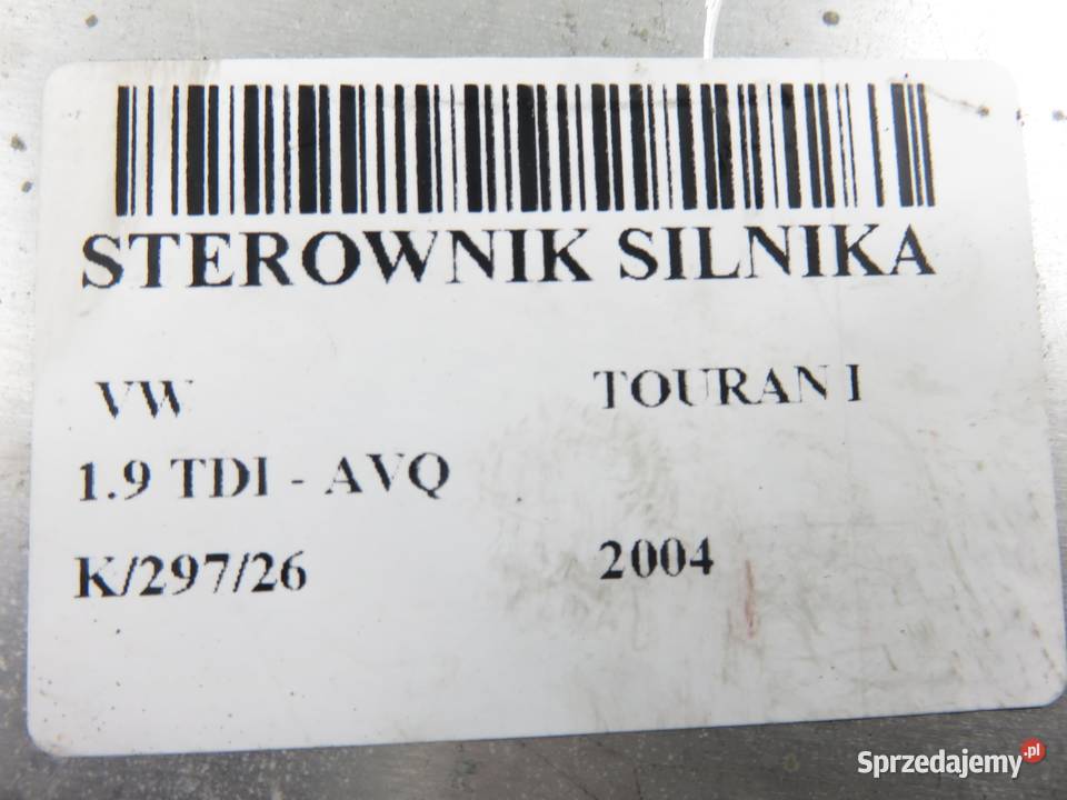 STEROWNIK VW TOURAN I 19 TDI 03G906016A osobowe