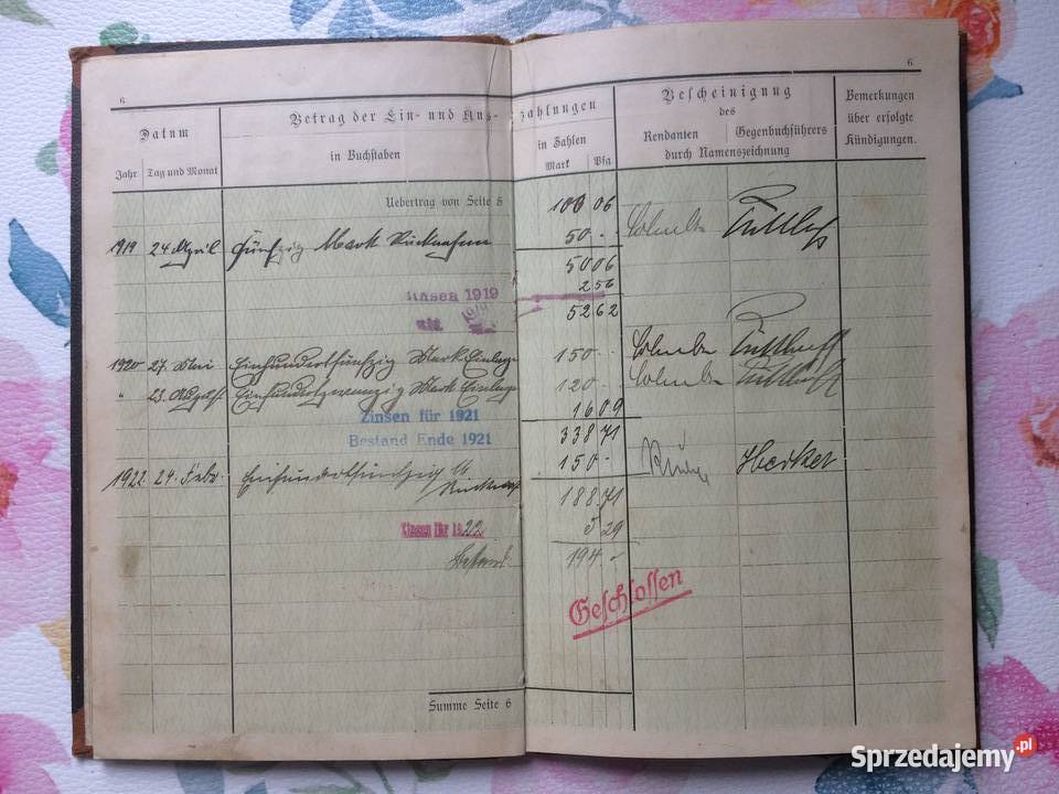 1220 SULĘCIN Niemiecka Książeczka Antykwariat sprzedam