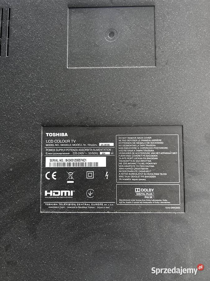 Telewizor Toshiba 40 LCD Full HD 300 Toshiba Telewizory Białystok