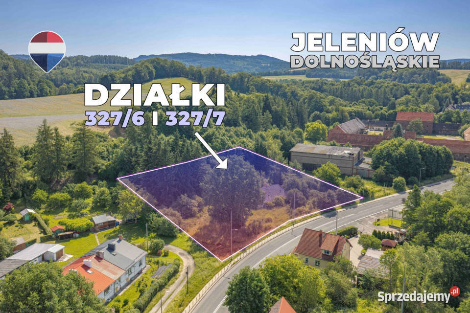 Na sprzedaż 3921 m DK8 z mediami Jeleniów sprzedam