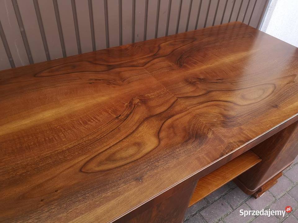 Biurko ARTDECO Unikat Orzech Zgrabne Stare Antyk Swarzędz sprzedam
