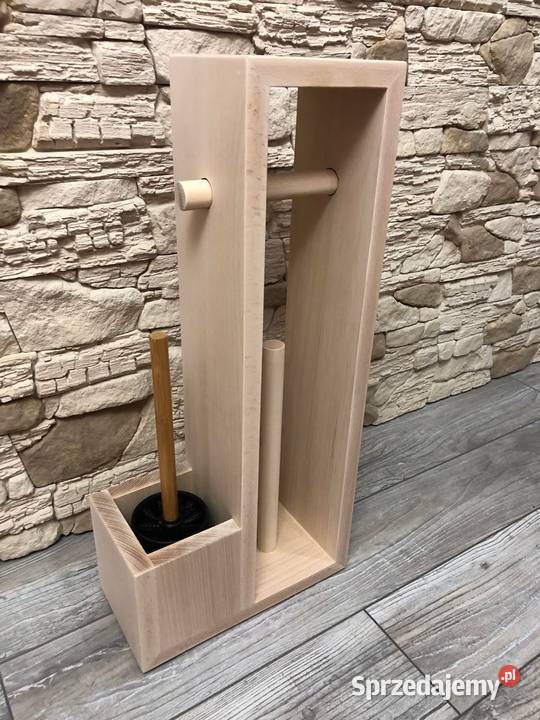 Drewniany stojak do łazienki na papier toaletowy podkarpackie Dębica