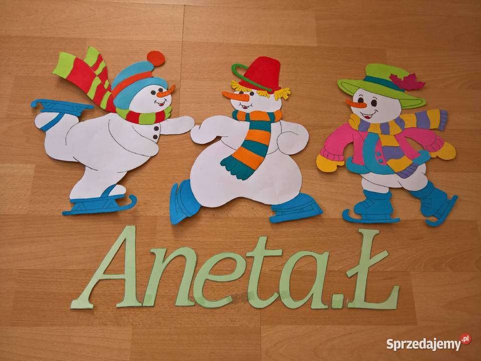 Dekoracje dwustronne zimowe z brystolu te 504 Garwolin