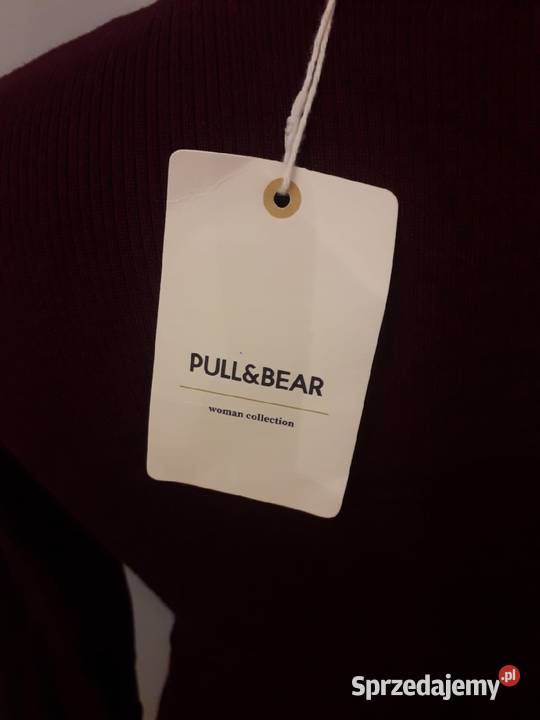 Bordowy sweterek PullBear L Kraków