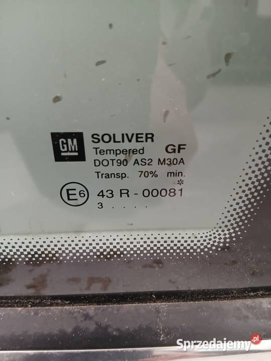 Szyba Drzwi Prawa Tylna Karoseryjna Opel Vectra Bralin