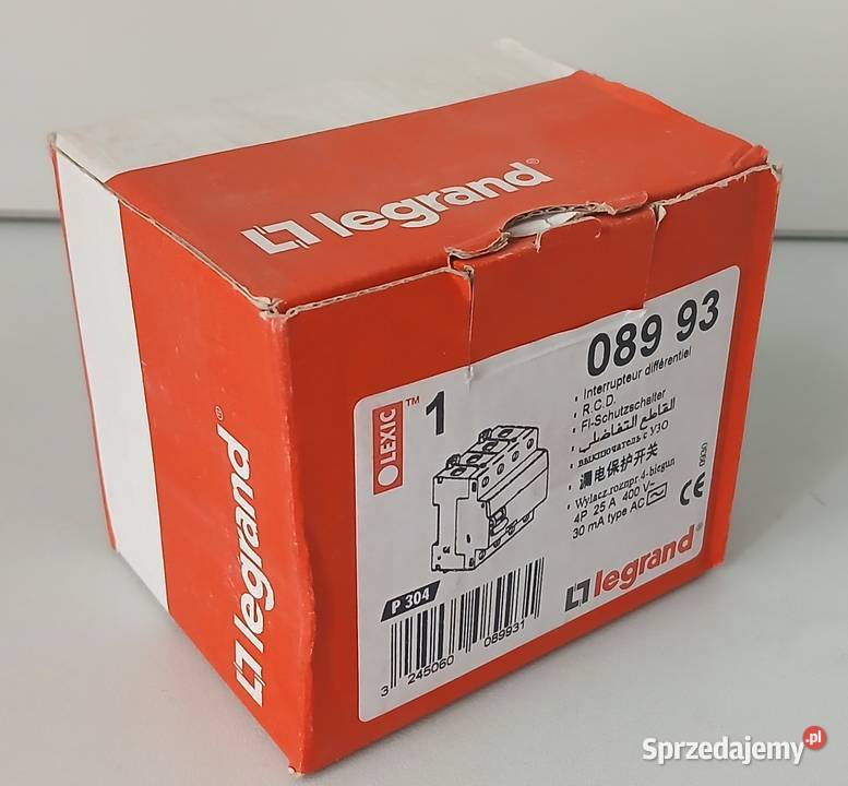 Wyłącznik RÓŻNICOWY P 304 25A 30MA AC LEGRAND Rzeszów