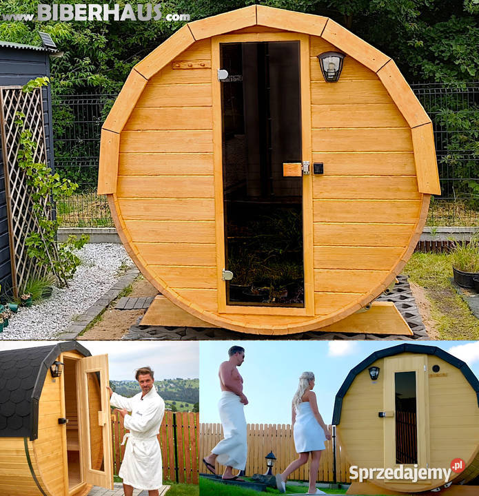 SAUNA Ogrodowa 400 OKNO 50 Beczka 500L Akcesoria małopolskie Nowy Targ